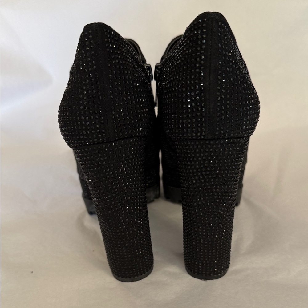 Jessica Simpson Black Glitter Heels - Picture 7 of 8